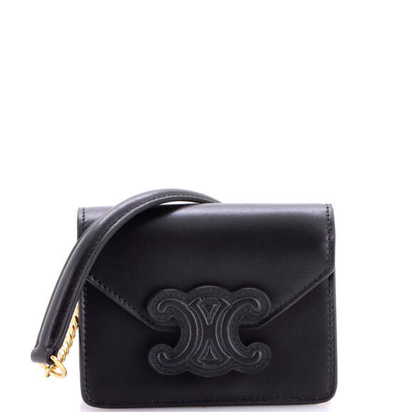 Celine Tops - Celine Card Holder On Chain Leather #240445C98B